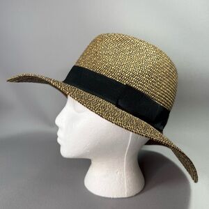 PUGS Tan and Black Wide-Brim Sun Hat
